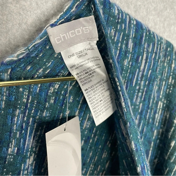 Chico’s Python Print Jacquard Ruana Wrap - Picture 7 of 10